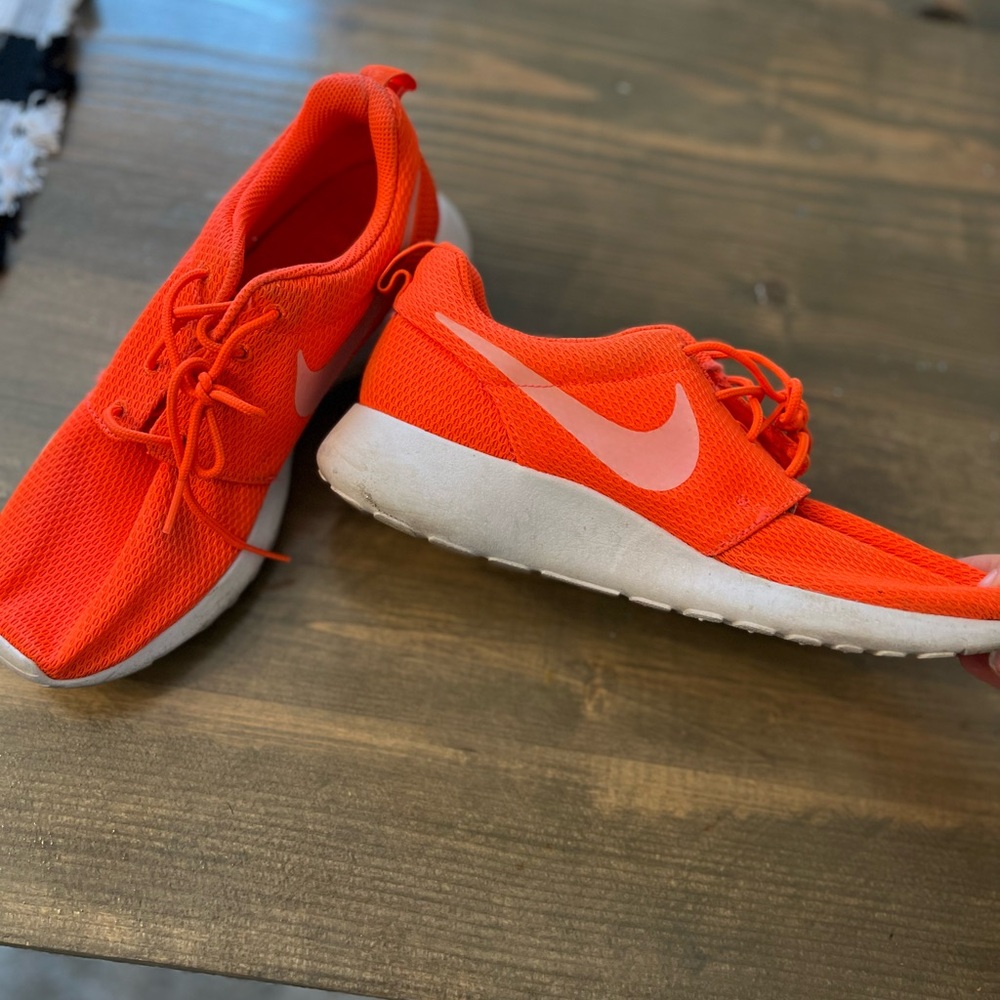 Nike Bright Orange Sneakers with White Sole